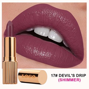 Lápiz Labial Brillante en Tubo Dorado con Logotipo Personalizado, Marca Privada, Vegano, Cruelty Free, Crema Aterciopelada, 24 Colores, Bálsamo Labial Mineral Brillante - Product Image 6