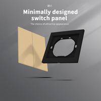 Interruptores y Enchufes de Pared WESA Ultrafinos con Botón Pulsador EU 1/2/3 Vías, Enchufe de Alimentación de 1 Vía, Combinación Libre, Diseño Moderno de Lujo