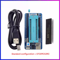 Carte mère STC89C52 avec module de téléchargement USB vers TTL, architecture 8051, 8 Ko de mémoire Flash, cristal 11.0592 MHz, MCU STC uniquement
