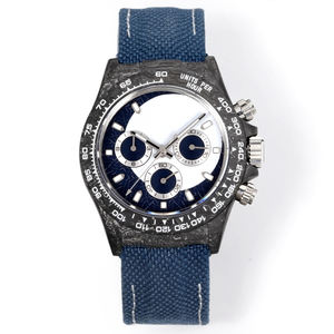 Combinación de colores azul y blanco simple y sin costuras para relojes de hombre y mujer, para el uso diario de profesionales de alta gama. - Product Image 1