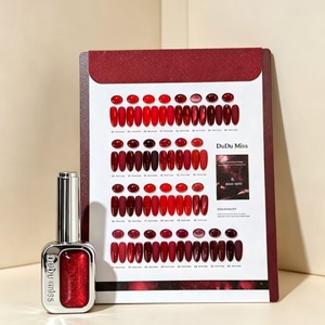 DuDu Miss – Ensemble de vernis gel UV LED 28 couleurs rouge bordeaux, avec nuancier, pour salon de manucure professionnel, vente en gros - Product Image 1
