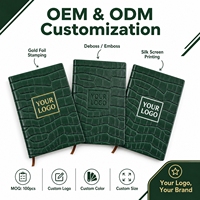 Diario de Tapa Dura de Cuero con Grabado de Cocodrilo Personalizado, Cosido con Hilo, 100 Hojas, Cuaderno Personalizado con Iniciales - Regalo