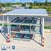 Système de stationnement en puzzle homologué CE, intelligent, à 3 niveaux, structure en acier, contrôle PLC, gain de place urbain
