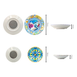 Assiette décorative en céramique personnalisée avec logo, différentes tailles, style aimant de réfrigérateur, souvenir de Grèce 7,5 cm 5,6 cm… - Product Image 2