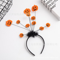 Serre-tête Perruque Tête de Citrouille Araignée Mignonne pour Halloween, Déguisement Festif en Tissu pour Enfants, Marque OEM Modèle YA21080202