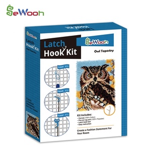 Wholesale Adult DIY Yarn Art and Craft Canvas Fabric <strong>Latch</strong> <strong>Hook</strong> Pillow <strong>Kit</strong> <strong>Latch</strong> <strong>Hook</strong> Rug <strong>Kit</strong> for Adults - Product Image 6