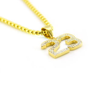2026 New Personalized Cool Alloy Number Pendant Necklace Hiphop Rap Street Style <b>Box</b> <b>Chain</b> Men's Necklaces Fashion Jewelry - Product Image 4