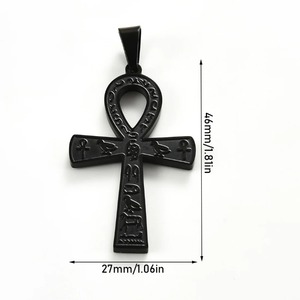 Stainless Steel Ankh <b>Cross</b> <b>Pendant</b> Necklace Retro Ancient Egyptian Symbol of Life <b>Cross</b> Necklaces Amulet Jewelry For <b>Men</b> Women - Product Image 2