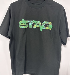 T-shirt noir vintage unisexe avec graphique coloré "HEY" & Slogan Print Casual Cotton Tee - Product Image 4
