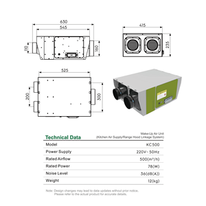 Ventilateur d'évacuation intelligent avec capteur d'humidité |   Système de ventilation de salle de bain avec commande automatique - Product Image 2