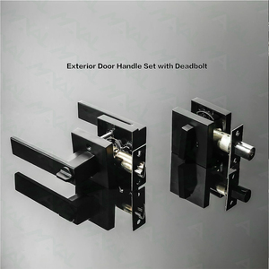 Nhiệm Vụ Nặng Nề Bên Ngoài Vuông Cửa Xử Lý Khóa Combo Combo Vuông Chốt Cửa Nhập Xử Lý Thiết Lập Đòn Bẩy Lối Vào Combo Ổ Khóa - Product Image 4