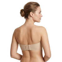 Soutien-gorge sans armatures avec coussinets amovibles, respirant, offrant un soutien et un maintien, antichoc, en soie glacée, sans coutures, à fermeture dorsale, sans bretelles