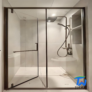 Verre trempé + cadre résistant à la rouille, le choix fiable pour les portes de salle de bain - Product Image 1