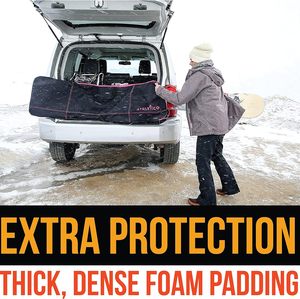 Échantillon gratuit Nouveau design de sac de snowboard pliable noir avec deux poches pour chaussures de ski et une poche de rangement - Product Image 6