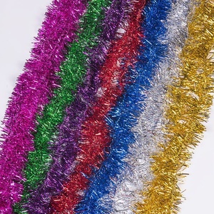 Guirlande de Noël Yuyang à bandes de couleur, décorations murales, fête d'anniversaire, 200 cm, multicolore, fournitures de décoration pour arbre de Noël - Product Image 5