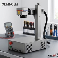 Machine de marquage laser à fibre de bureau 20W-50W, gravure métallique de précision 0,01 mm avec axe rotatif pour bijoux et bagues