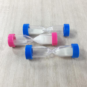 すべてのプラスチック製砂時計ガラス管なし子供用おもちゃアクセサリー用30秒ミニプラスチックサンドタイマー1分ピンクの砂時計 - Product Image 4