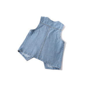 Chaleco vaquero bordado Vintage de estilo coreano de verano para mujer, nuevo chaleco suelto corto versátil con técnicas de tela lavada - Product Image 5