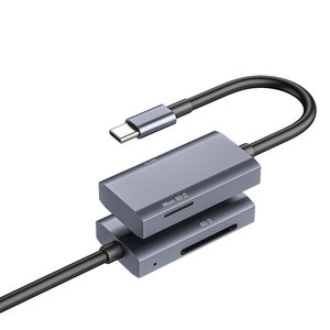 เครื่องอ่านการ์ด SD TF แบบคู่ USB Type C 3.0 อะแดปเตอร์อลูมิเนียมอัลลอยสำหรับแล็ปท็อป - Product Image 3