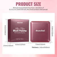Palette de blush à effet estompé Danchel, hautement pigmentée, quatre couleurs, illuminateur pour le visage, crème mate douce, longue tenue
