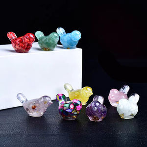 Venta al por mayor nuevo diseño de animales artesanales de cristal gran <span class=keywords><strong>precio</strong></span> pequeños pájaros de resina tallados para regalos de decoración - Product Image 1