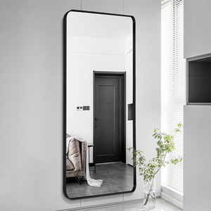 Full-Length <strong>Dressing</strong> <strong>Mirror</strong> High Quality Aluminum Black/Gold Frame Bedroom Living Room Standing <strong>Mirror</strong> - Product Image 1