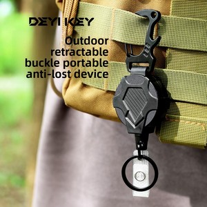 Cordino Antifurto Estensibile ad Alta Resistenza, Portachiavi Retrattile con Cavo in Acciaio, Corda Elastica Facile da Tirare, Fibbia Facile da Aprire - Product Image 1