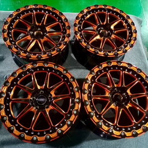 ล้ออัลลอยด์ฟอร์จสั่งทำพิเศษ พร้อมบีดล็อค สีดำเงา ขอบสีเหลือง ขนาด 18x8.5J ET 34 PCD 5x112 CB 57.1 สำหรับ Audi TTRS ปี 2018 - Product Image 1