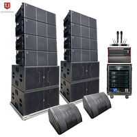 Système de sonorisation de scène de concert imperméable à l'eau à trois voies avec deux haut-parleurs de 12 pouces, système audio professionnel, enceintes en ligne