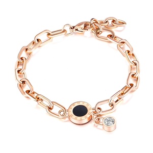 Latest Model Minimalist Zircon Embellished Bangle <b>Adjustable</b> Stainless Steel <b>Bracelet</b> Gold Plating Trendy Jewelry <b>Bracelets</b> Gift - Product Image 3