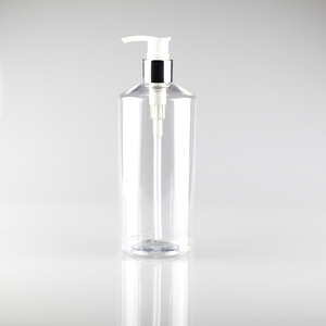 Bouteille PET Boston avec pompe, design à épaule inclinée, pour soins corporels, <span class=keywords><strong>shampoing</strong></span>, gel douche, lotion, personnalisable 500ml - Product Image 2