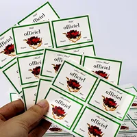 Étiquettes autocollantes holographiques personnalisées, imperméables, à forte adhérence, autocollantes, pour l'emballage des articles de première nécessité