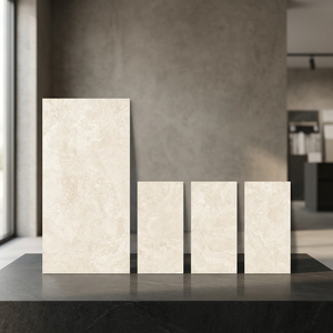 White Terrazzo Porcelain Floor Wall Tiles Vistaar 600x1200mm Glossy Polished Project Collection - Product Image 4