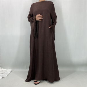 Nouvelle conception Abaya à franges pour femmes, Abaya ample à manches longues, Abaya modeste pour femmes musulmanes, robe maxi islamique 6959 # - Product Image 6
