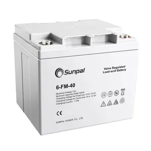 Sunpal עמוק מחזור עופרת חומצה ג 'ל סוללה 12V 40Ah 45Ah 10Hr 50Ah 55Ah 60Ah לרשת חכמה באנרגיה אחסון