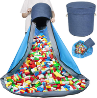 Tapis de jeu portable en polyester écologique pour enfants avec bacs de rangement de jouets pliables Design de luxe moderne pour une utilisation en extérieur