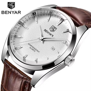 นาฬิกาข้อมือผู้ชาย Benyar 5163 รุ่นธุรกิจ ควอตซ์ สายหนัง กันกระแทก กันน้ำ นาฬิกาผู้ชาย - Product Image 4