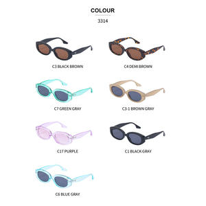 Gafas de Sol Personalizadas para Mujer, Montura Pequeña, Lentes de PC con Protección UV400, Estilo Instagram, Empaque en Caja, XH-3314 - Product Image 3