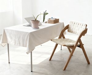 Chaise de salle à manger moderne en <span class=keywords><strong>bois</strong></span> de pin massif Selle en cuir Design pliable pour la maison Salon Petit appartement - Product Image 4