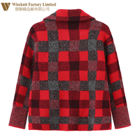 Ensemble de tricot pour femme personnalisé, cardigan décontracté d'hiver à motif géométrique épais et anti-plis