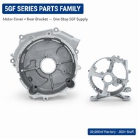 Cache-moteur en aluminium moulé sous pression pour NEV, usiné CNC ADC12, pour moteur électrique, groupe électrogène 5GF, OEM, MOQ 100 pièces