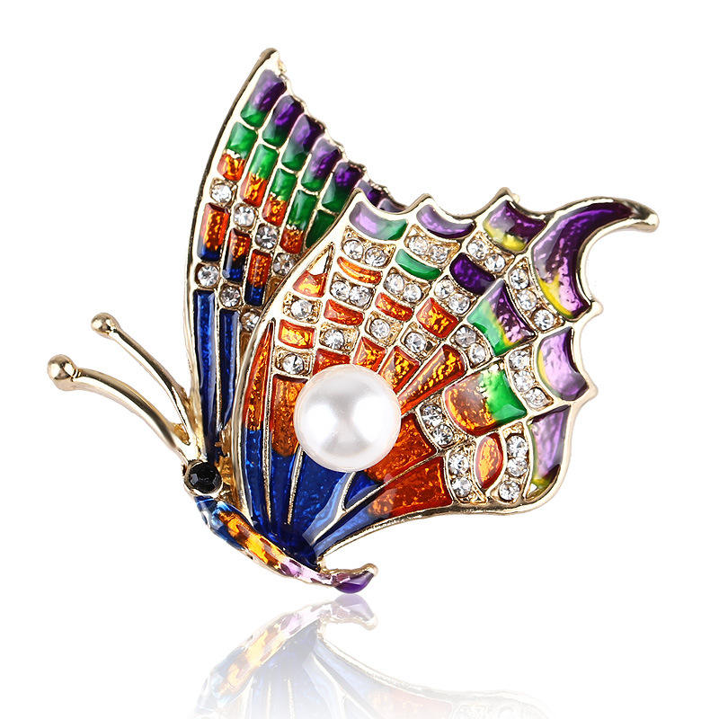 xz4809 Butterfly Pearl Brooch