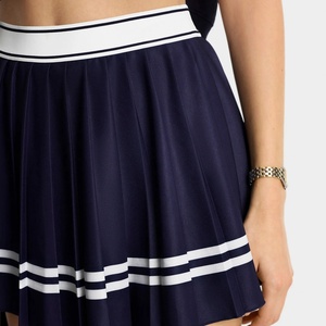 ชุดเทนนิสสองชิ้น แห้งเร็ว ระบายความชื้นได้ดี ประกอบด้วยกระโปรงพลีทโพลีเอสเตอร์ เสื้อระบายอากาศแบบไม่มีแขน โปโลสำหรับออกกำลังกาย - Product Image 6