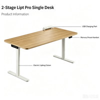 Bureau debout électrique réglable en hauteur, disponible en plusieurs couleurs, 4 positions mémoire, adapté aux bureaux et aux études.