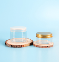 Pot cosmétique transparent en plastique PET portable de 60 ml/100 ml/120 ml/150 ml avec couvercle à vis noir/blanc/mat