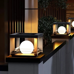 Nuevas luces solares al aire libre Pilar IP65 impermeable E27 LED 25CM columna faro puerta Luz - Product Image 2