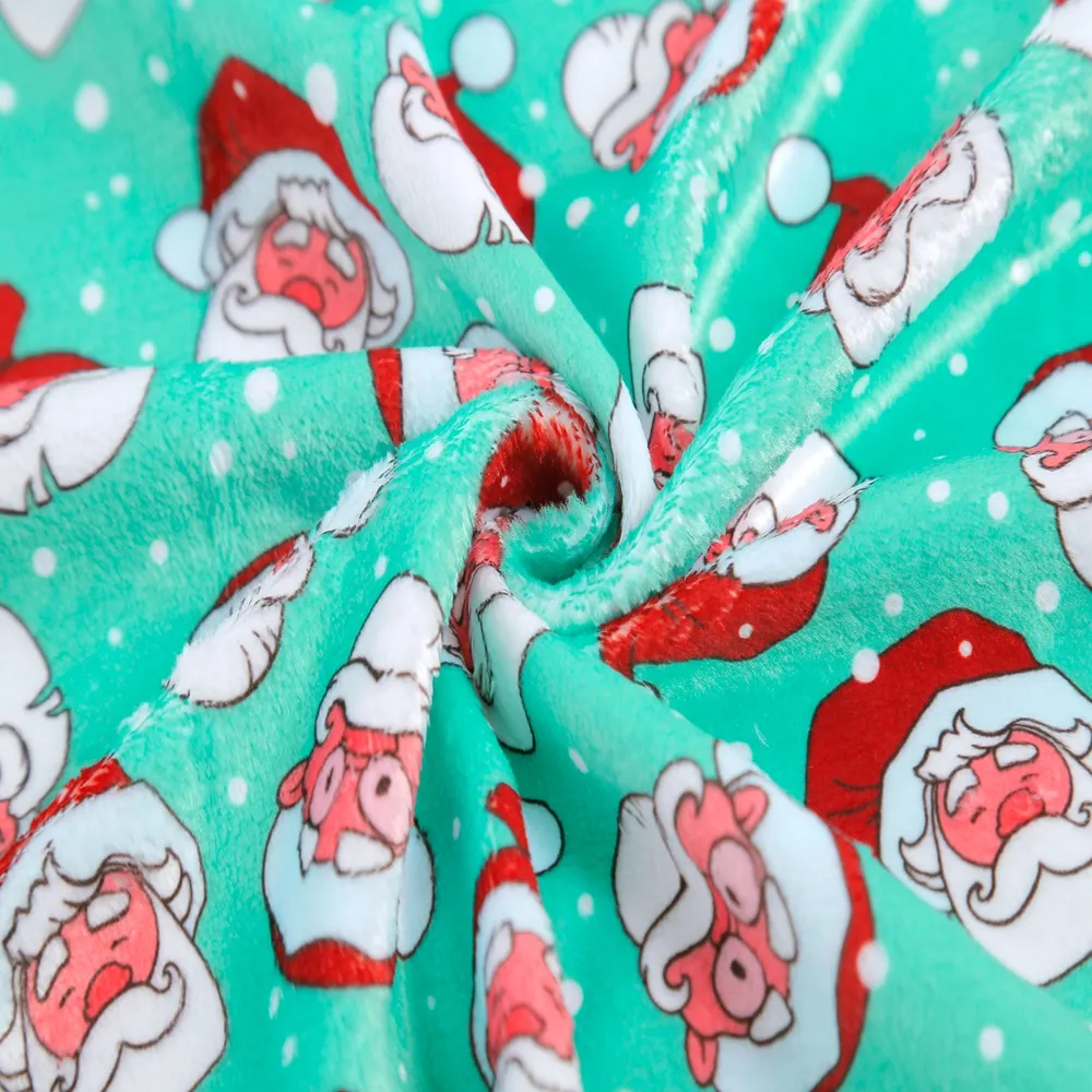 شعور لينة لا موك تصميم عيد الميلاد مخصص المطبوعة مزدوجة الجانب قماش اسكوش مينكي للبطانية