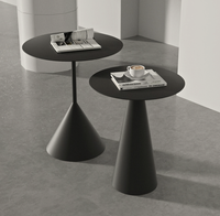 Table basse en métal granit arabe simple et vintage avec tabouret d'appoint en fer bas, ensemble de meuble TV pour salon et salle à manger