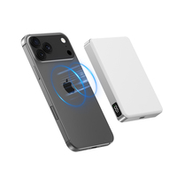 Banco de Energía Inalámbrico Magnético de Carga Rápida Qi2.2 de 25W, Personalizado, con Pantalla Digital de 10000mAh y Carcasa de Aluminio