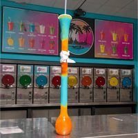 Gobelet géant en plastique de 100 oz, 1 mètre de haut, avec cordon, logo personnalisé, pour slushies, idéal pour les bars, clubs et festivals de musique